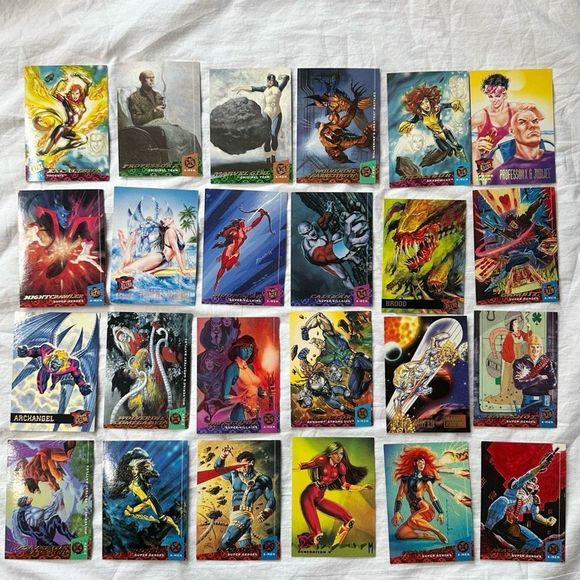 Mixed Vintage Lot 24 Marvel X-Men ‘95 Fleer Ultra Trading Collector Cards Good C - Picture 13 of 13